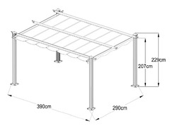 Pergola  da Giardino in Alluminio - cm 400X300cm - ITALFROMGIARD103 - 4