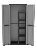 Armadio a 2 Ante Portascope con Scaffalino Interno a 4 Ripiani cm 68x37,5x163,5H - 2