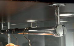 Vetrina 4  Faretti Led 4000°K - Tubo Appendiabiti -93x53x200h - Cristalli Temperati Made in Italy - 2