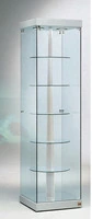 VETRINA 2  FARETTI LED 4000°K - RIPIANI GIREVOLI CON MOTORE  -54x53x200h - CRISTALLI TEMPERATI MADE