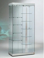 VETRINA 4  FARETTI LED 4000°K - RIPIANI GIREVOLI CON MOTORE  -93x53x200h - CRISTALLI TEMPERATI MADE