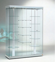 VETRINA 6  FARETTI LED 4000°K - RIPIANI GIREVOLI CON MOTORE  -143x53x200h - CRISTALLI TEMPERATI MADE