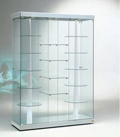 VETRINA 6  FARETTI LED 4000°K - RIPIANI GIREVOLI CON MOTORE  -143x53x200h - CRISTALLI TEMPERATI MADE