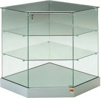 Banco Vendita Vetrina/Angolare  L73xP73xH90 cm Cristalli Temperati Ante Battenti art OF92AG