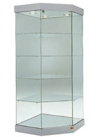 Vetrina Alta con Luci Angolare  L73xP73xH188 cm Cristalli Temperati OF191AG