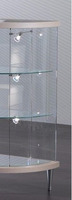 Banco Vetrina Semiovale Laccato in Cristallo Temperato H 93 cm - 2