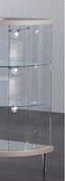 Banco Vetrina Semiovale Laccato in Cristallo Temperato H 93 cm - 2