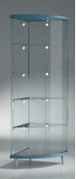 Vetrina Angolare Laccato in Cristallo Temperato H 190 cm
