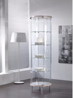 Vetrina Rotonda  Laccata in Cristallo Temperato H 190 cm