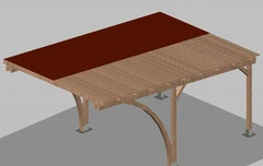 Copertura Completa di Perline e Tegole Canadesi per Carport in Legno  - mt 5 X 3