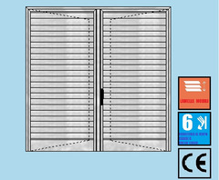Persiana in Alluminio Arrotondata o Squadrata - 2 Ante Orientabile H1200xL1300 mm - Profilo ITALFROM