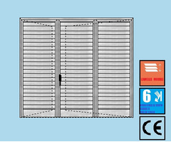Persiana in Alluminio Arrotondata o Squadrata - 3 Ante Orientabile H1200xL2200 mm - Profilo ITALFROM
