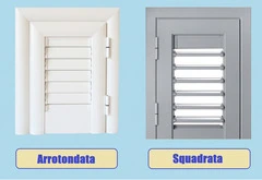 Persiana Porta-Finestra in Alluminio Arrotondata o Squadrata - 3 Ante Orientabile H2200xL2200 mm - P - 5