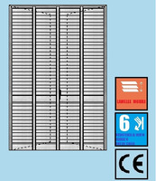 Persiana Porta-Finestra in Alluminio Arrotondata o Squadrata - 4 Ante Orientabile H2200xL2600 mm - P
