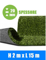 Prato Sintetico Artificiale ITALFROM® - Misure: H2,00 X15 m - Spessore:20 mm