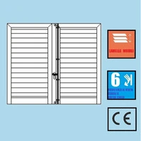 Persiana in Alluminio a Muro Squadrata - 2 Ante Orientabili H1200xL1300 mm - Profilo ITALFROM®