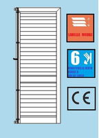 Persiana Porta-Finestra in Alluminio a Muro Squadrata - 1 Anta Orientabile H2200xL900 mm - Profilo I