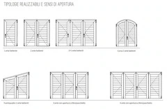 Persiana in Alluminio a Muro Squadrata 2 Ante Orientabili H1200xL1300 mm - Profilo ITALFROM® - 3