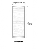 Modulo Parete Divisoria in Alluminio e Perline - H2550xL1000 mm - ITALFROM®
