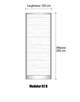 Modulo Parete Divisoria in Alluminio e Perline - H2550xL1000 mm - ITALFROM®