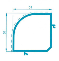 Angolare in Alluminio per Parete Divisorie - H2550 - ITALFROM® - 2