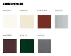 Modulo Parete Divisoria in Vetro Trasparente Alluminio e Perline con Porta - H2550xL1000 mm - ITALFR - 3