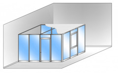 Box Modulare 3 Lati in Alluminio e Vetro Trasparente e Copertura - 4x3 m - ITALFROM®