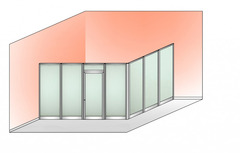 Box Modulare 2 Lati in Alluminio e Vetro Satinato - 4x3 m - ITALFROM®