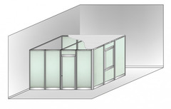 Box Modulare 3 Lati in Alluminio e Vetro Satinato e Copertura - 4x3 m - ITALFROM®