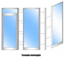 Box Modulare 2 Lati in Alluminio e Vetro Opale e Copertura - 4x3 m - ITALFROM® - 4