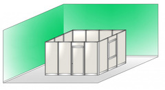 Box Modulare 4 Lati in Alluminio e Vetro Opale - 4x3 m - ITALFROM®