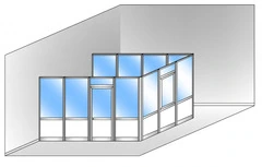 Box Modulare 3 Lati in Alluminio Vetro Trasparente e Bachelite - 4x3 m - ITALFROM®