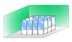 Box Modulare 4 Lati in Alluminio Vetro Trasparente e Bachelite - 4x3 m - ITALFROM®