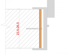 Stipite per Spessore Muro Fino da 23,5 a 26,5 cm per Porte Interne in Pvc - ITALFROM®