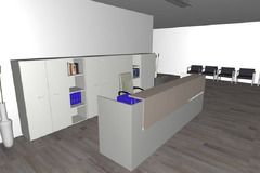 Composizione Mobili da Reception - Reception9 - Serie PUNTO Italfrom - 2