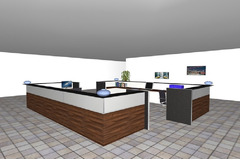 Composizione Mobili da Reception - Reception8 - Serie CARINA Italfrom - 2