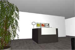 Composizione Mobili da Reception - Reception10 - Serie PUNTO Italfrom - 2