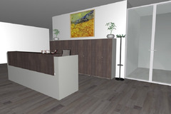 Composizione Mobili da Reception - Reception11 - Serie PUNTO Italfrom - 2