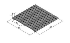 Mattonella in Legno 'Decking' Impregnato - Trattato Classe IV - Dimensioni 100x100x3,8 cm - 3