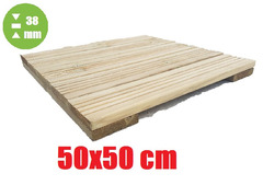 Mattonella in Legno 'Decking' Impregnato - Trattato Classe IV - Dimensioni 50x50x3,8 cm