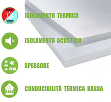 Pannello in EPS 'Polistirene Espanso Sinterizzato' per Isolamento Termico/Acustico -100x50x4 cm