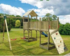 Altalena con Scivolo e Giochi da Giardino per Bambini in Legno di Pino - Italfrombaby08 - 5