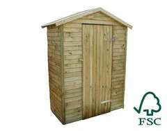 Casetta da Giardino in Legno di Pino Impregnato in Autoclave(16mm) 155x82x190 - Pavimento Incluso -