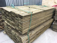 Perline Dogate in Legno di Pino Impregnate qualità A/B - LARGHEZZA 14,2 cm - SPESSORE 22 mm -  LUNGH - 3