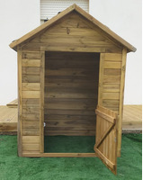 Casetta da Giardino per Bambini in Legno di Pino Impregnato - 124X113x154cm - Pavimento Incluso - IT - 3