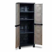 Armadio a 2 Ante in Resina con 3 Ripiano Regolabile cm.65x37x173H - 2