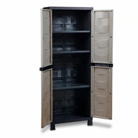 Armadio a 2 Ante in Resina con 3 Ripiano Regolabile cm.65x37x173H - 2