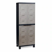 Armadio a 2 Ante in Resina con 3 Ripiano Regolabile cm.65x37x173H - 3