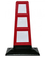 Delineatore Flessibile in Gomma Riciclata a 6 Inserti Rifrangenti Classe 2 Omologato - 2