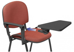 Stock 50 Sedie Riunione Conferenza con Ribaltina in Tessuto Colore Blu - 2